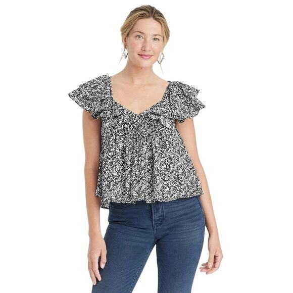 NWT Universal Thread Women's Floral Blouse | XL - Picture 1 of 8